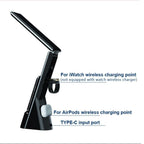LED Desk Lamp with Wireless Charger & Alarm Clock | Leducation