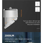Solar Motion Sensor Wall Light IP65 2000lm 4000K | Soladin 2000