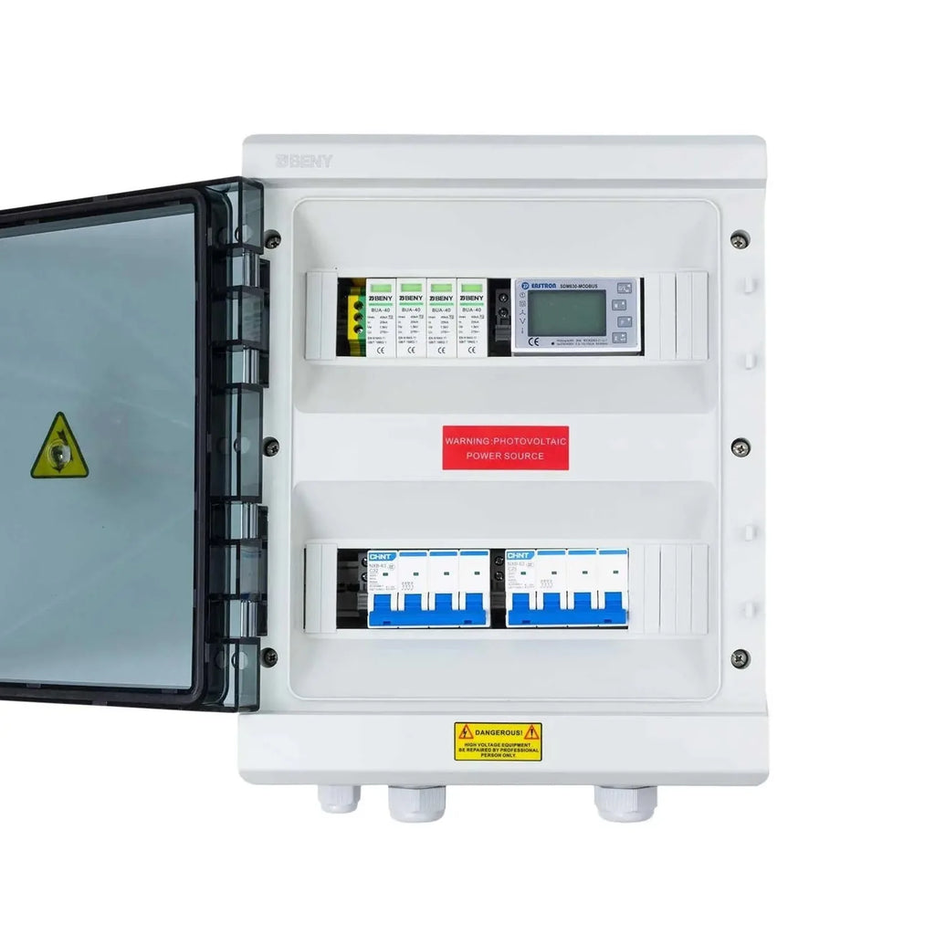 Three Phase AC Protection Enclosure 15kW | Surge Protection & Eastron V2 Meter