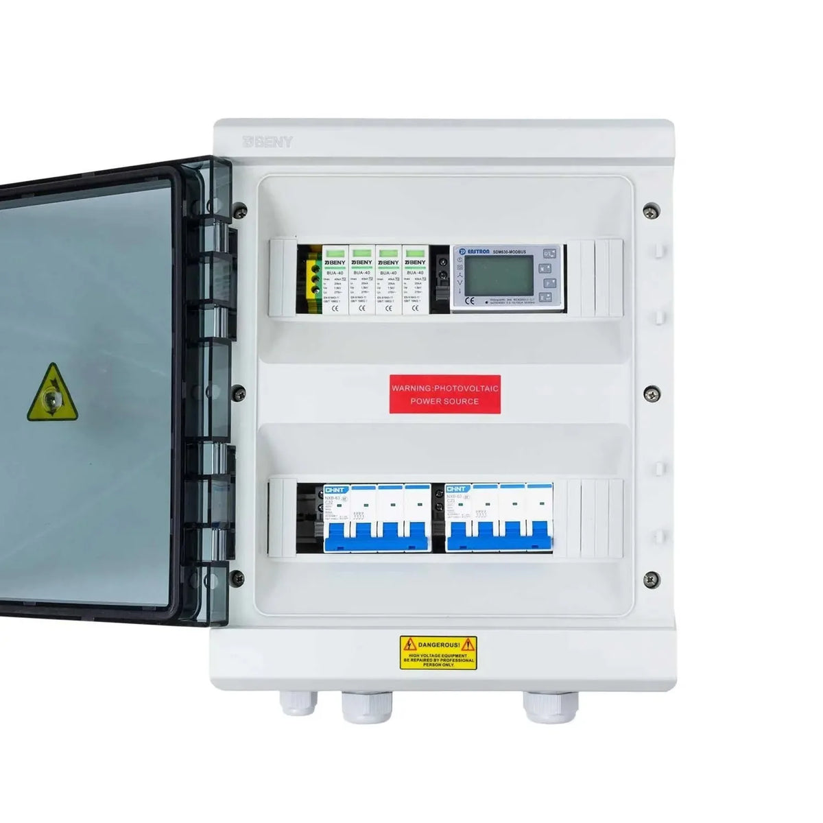 Three Phase AC Protection Enclosure 15kW | Surge Protection & Eastron V2 Meter
