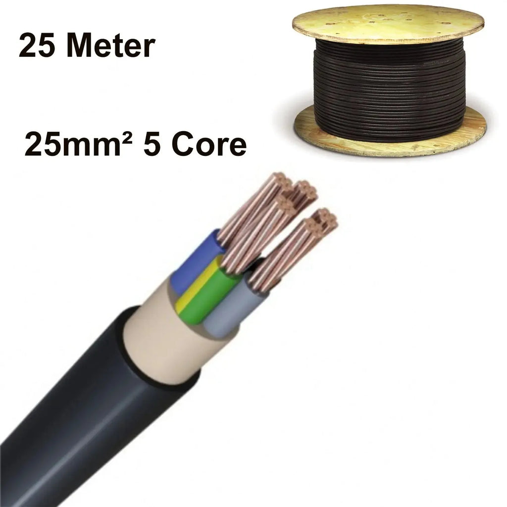NYY-J 5 Core 25mm² AC Power Cable 0.6/1kV | Helukabel