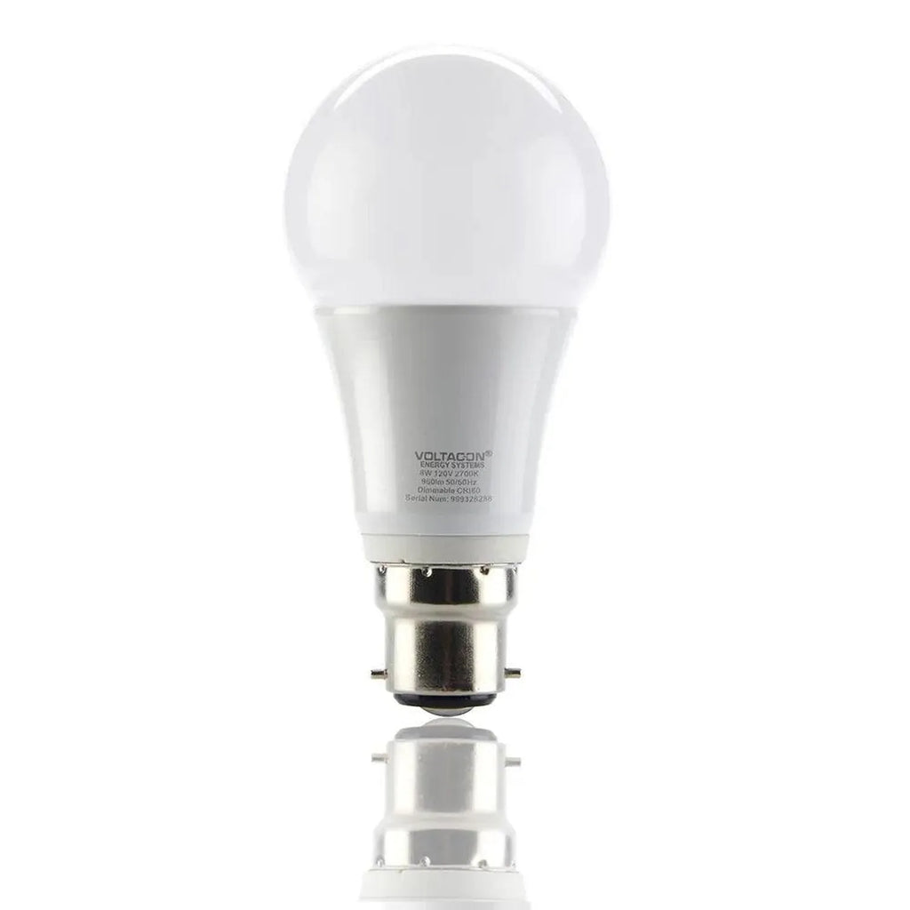8W B22 LED Bulb Warm White 2700K Dimmable | Ledison Globe