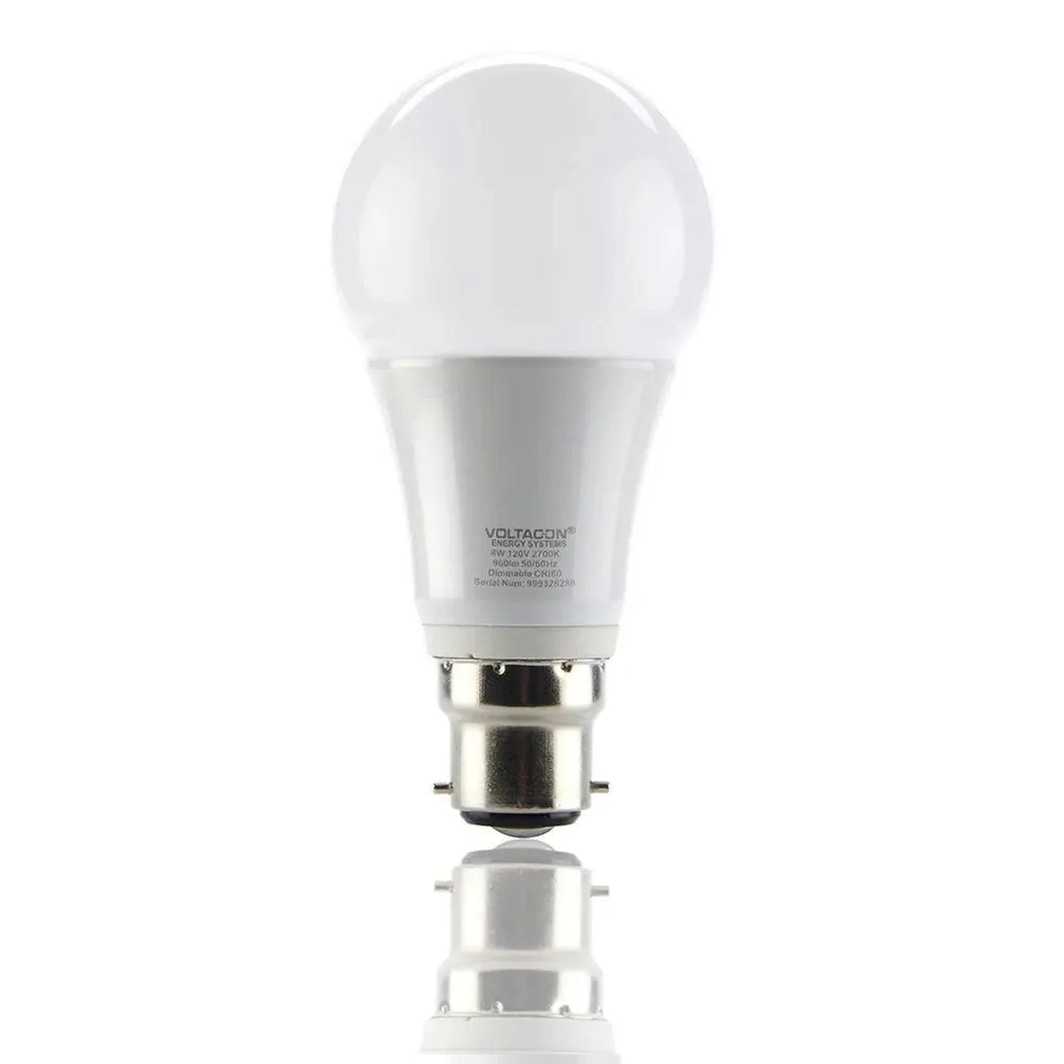 8W B22 LED Bulb Warm White 2700K Dimmable | Ledison Globe