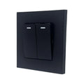 16AX 2-Gang 2-Way Light Switch Black | Ledison