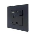13A 1-Gang Switched Socket with USB A & C Ports | Ledison