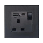 13A 1-Gang Switched Socket with USB A & C Ports | Ledison