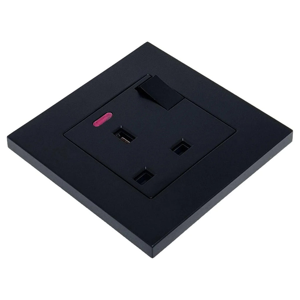 13A 1-Gang Switched Socket | Ledison Square Profile
