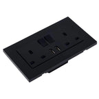 13A 2-Gang Switched Socket with USB Type A | Ledison