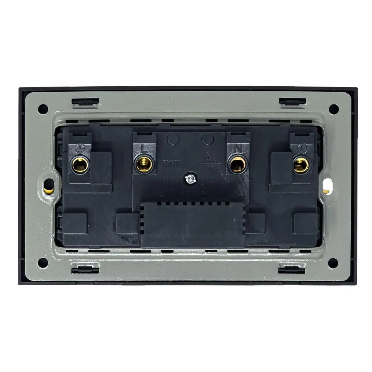 13A 2-Gang Switched Socket with USB Type A | Ledison