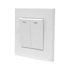 16AX 2-Gang 2-Way Light Switch White | Ledison Raised Slim