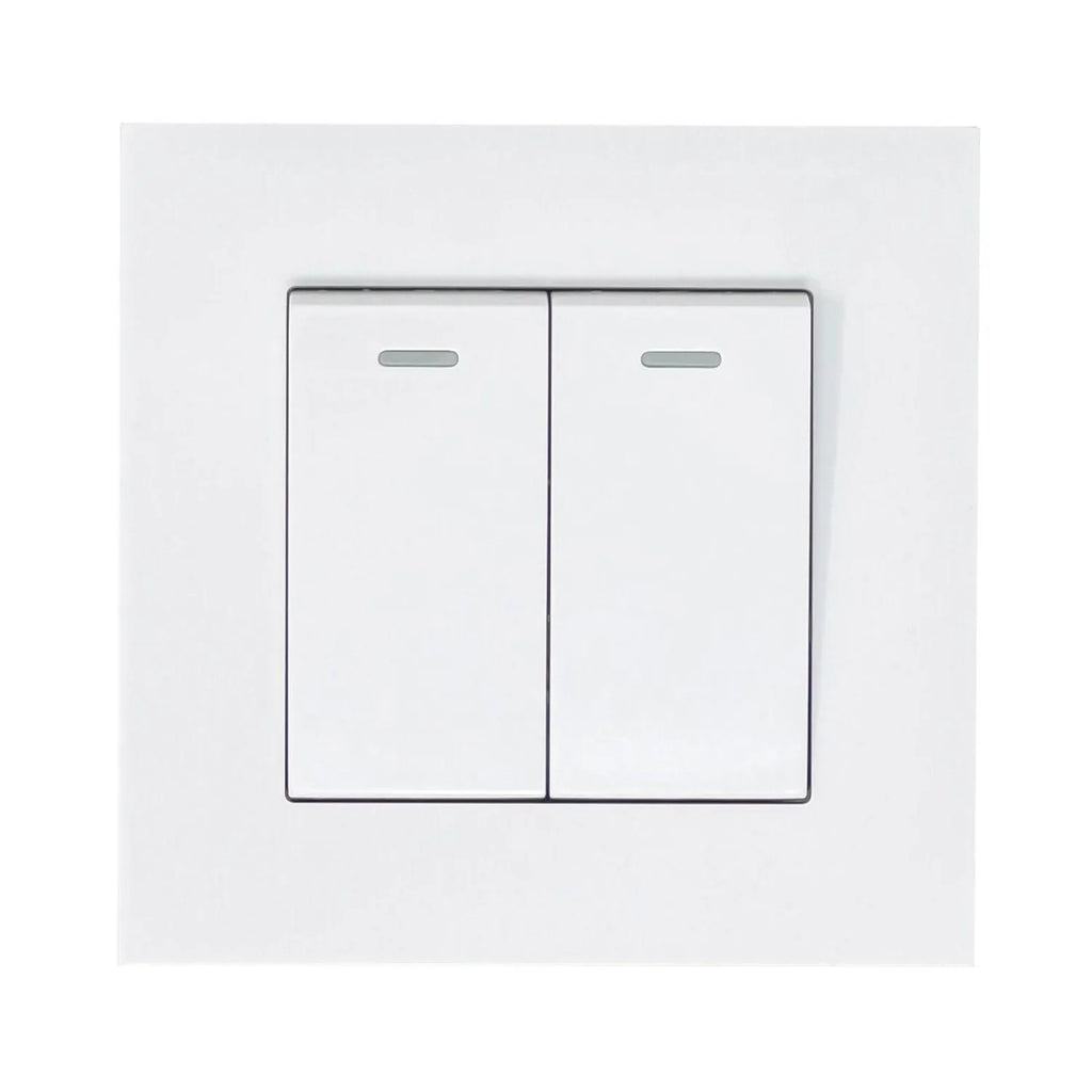 16AX 2-Gang 2-Way Light Switch White | Ledison Raised Slim