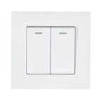 16AX 2-Gang 2-Way Light Switch White | Ledison Raised Slim