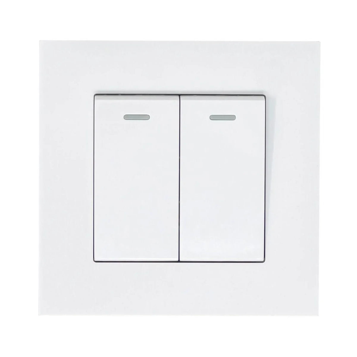 16AX 2-Gang 2-Way Light Switch White | Ledison Raised Slim