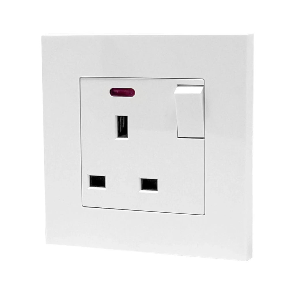 13A 1-Gang Switched Socket White | Ledison