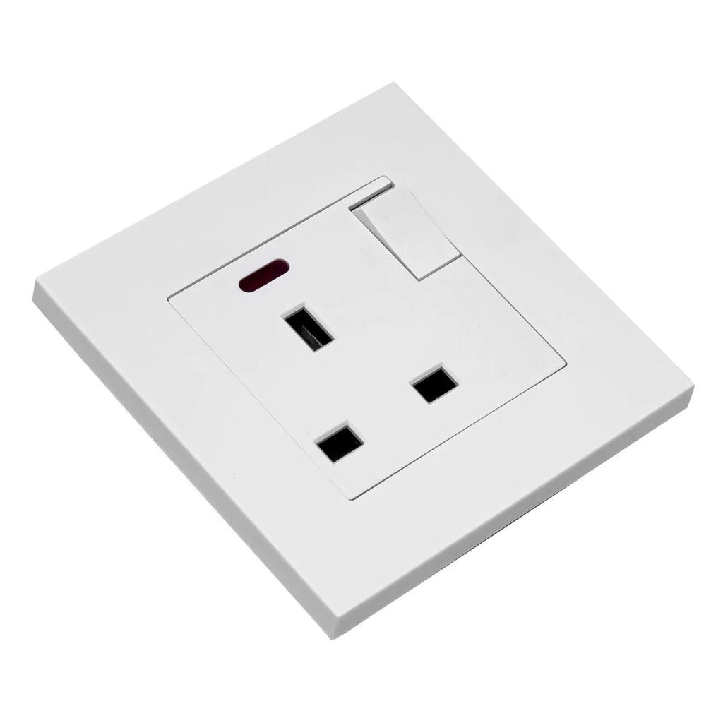 13A 1-Gang Switched Socket White | Ledison