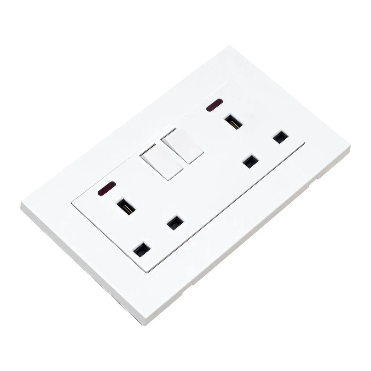13A 2 Gang Switched Socket White | Ledison