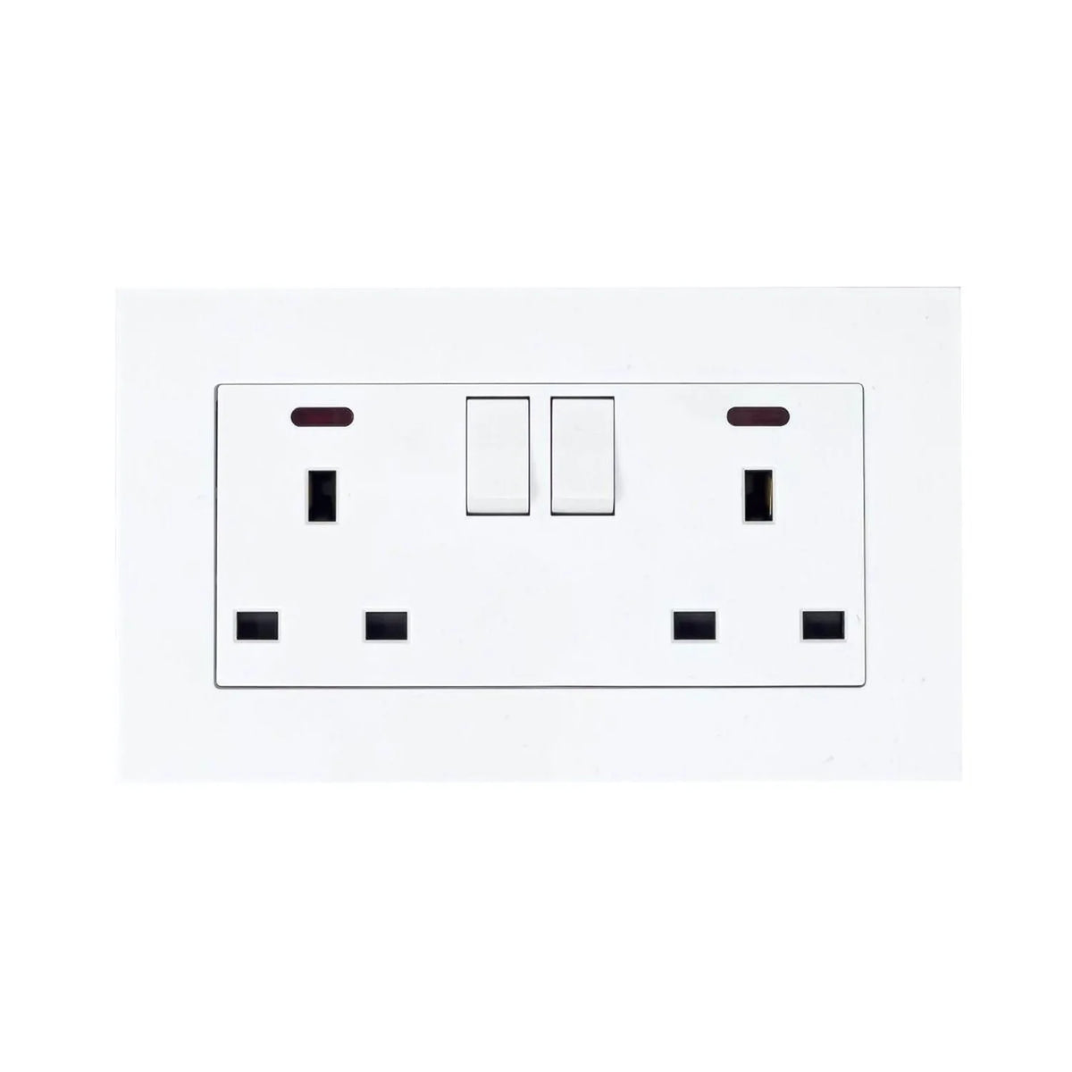 13A 2 Gang Switched Socket White | Ledison