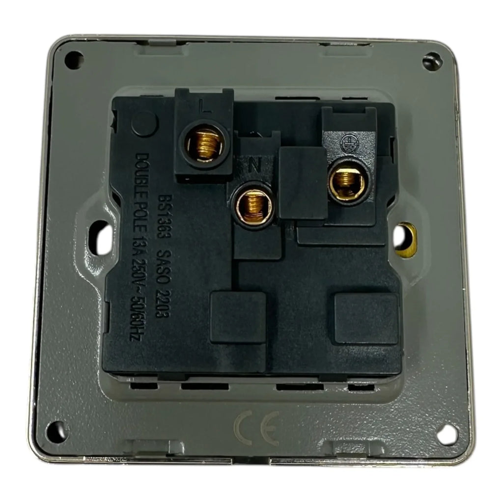 13A Single Switched Socket Brushed Gold | Ledison