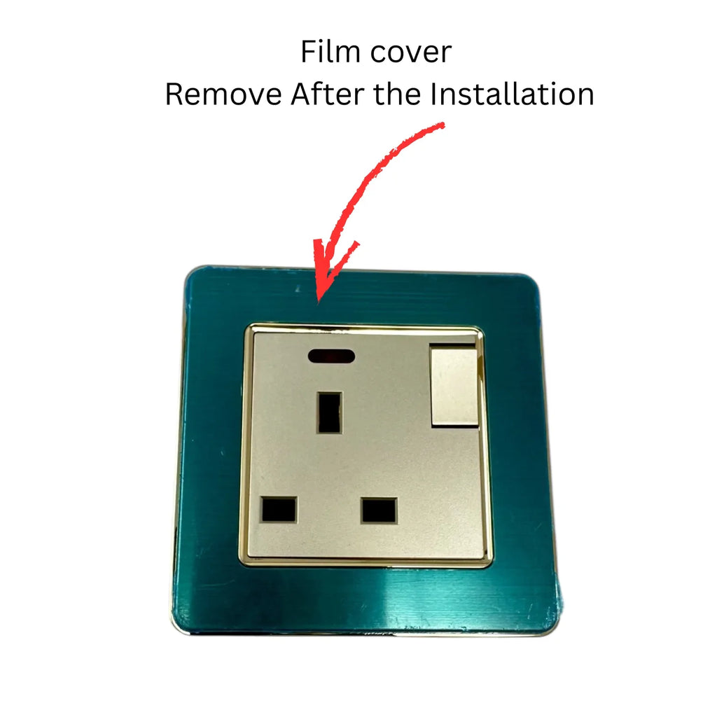 13A Single Switched Socket Brushed Gold | Ledison