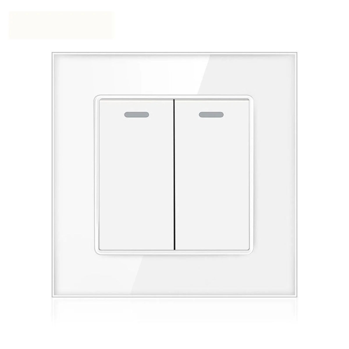 16AX 2-Gang 2-Way Light Switch Tempered Glass | Ledison