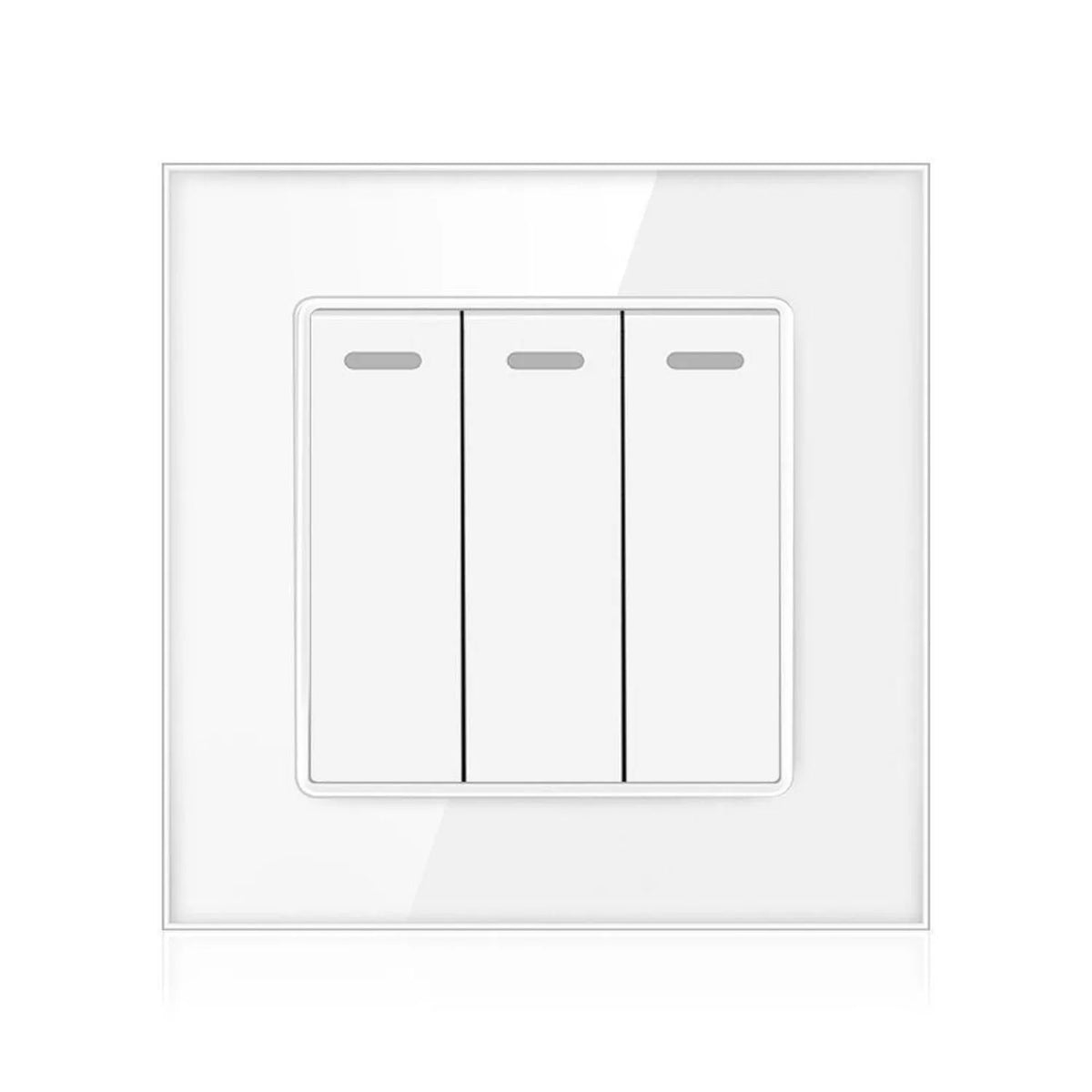 16AX 3-Gang 2-Way Tempered Glass Light Switch | Ledison