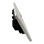 13A 2-Gang Switched Socket USB Type A & C | Ledison Tempered Glass