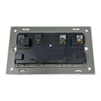 13A 2-Gang Switched Socket USB Type A & C | Ledison Tempered Glass