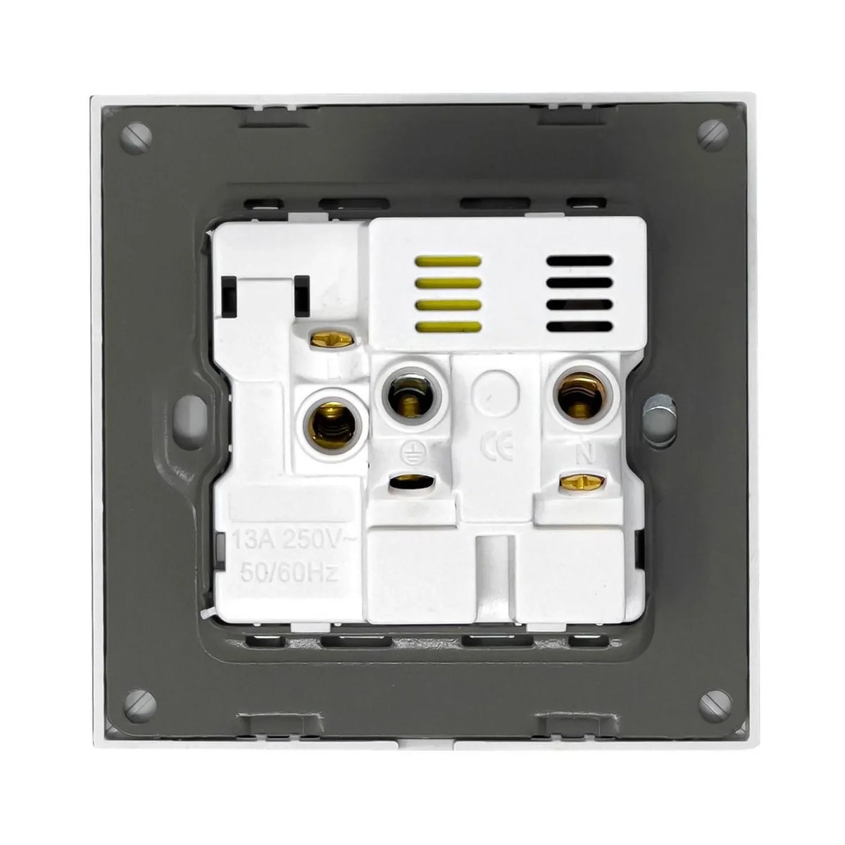 13A 1-Gang Switched Socket with USB A & C Ports | Ledison White
