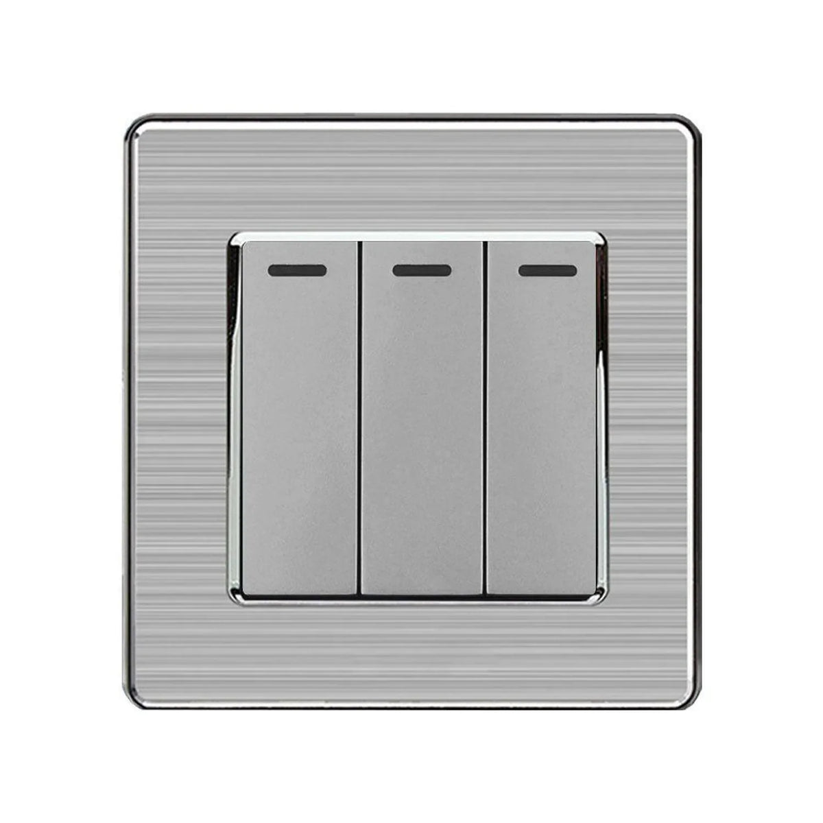 16AX 3-Gang 2-Way Light Switch Brushed Stainless Steel | Ledison
