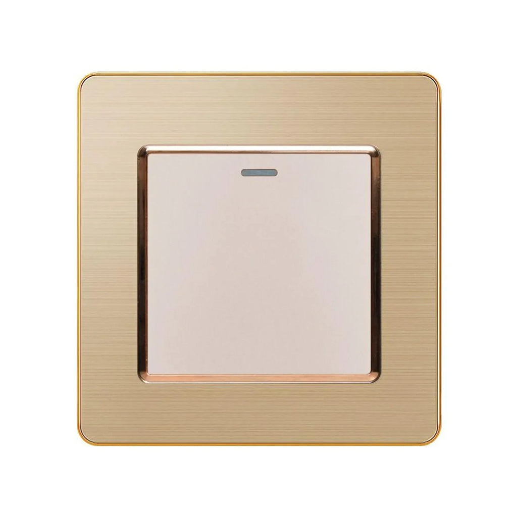 16AX 1-Gang 2-Way Light Switch Brushed Gold | Ledison