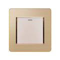 16AX 1-Gang 2-Way Light Switch Brushed Gold | Ledison