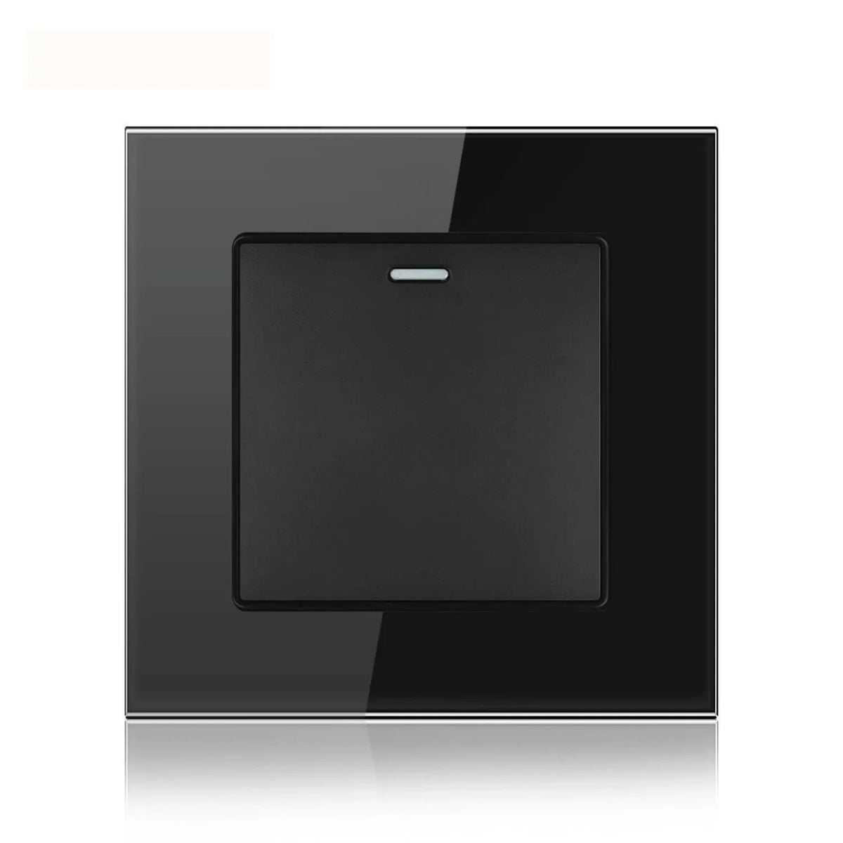 16AX 1-Gang 2-Way Light Switch Tempered Glass | Ledison Black