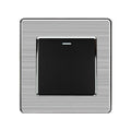 16AX 1-Gang 2-Way Light Switch Brushed Steel | Ledison