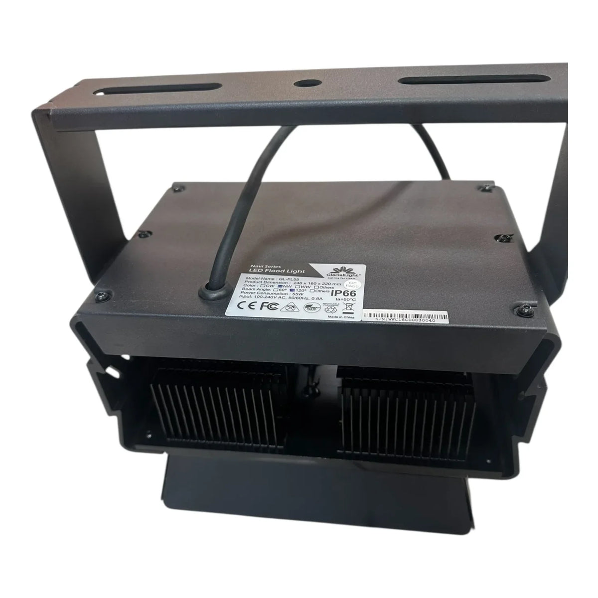 55W LED Flood Light IP66 5900-6600lm Outdoor | Ledison