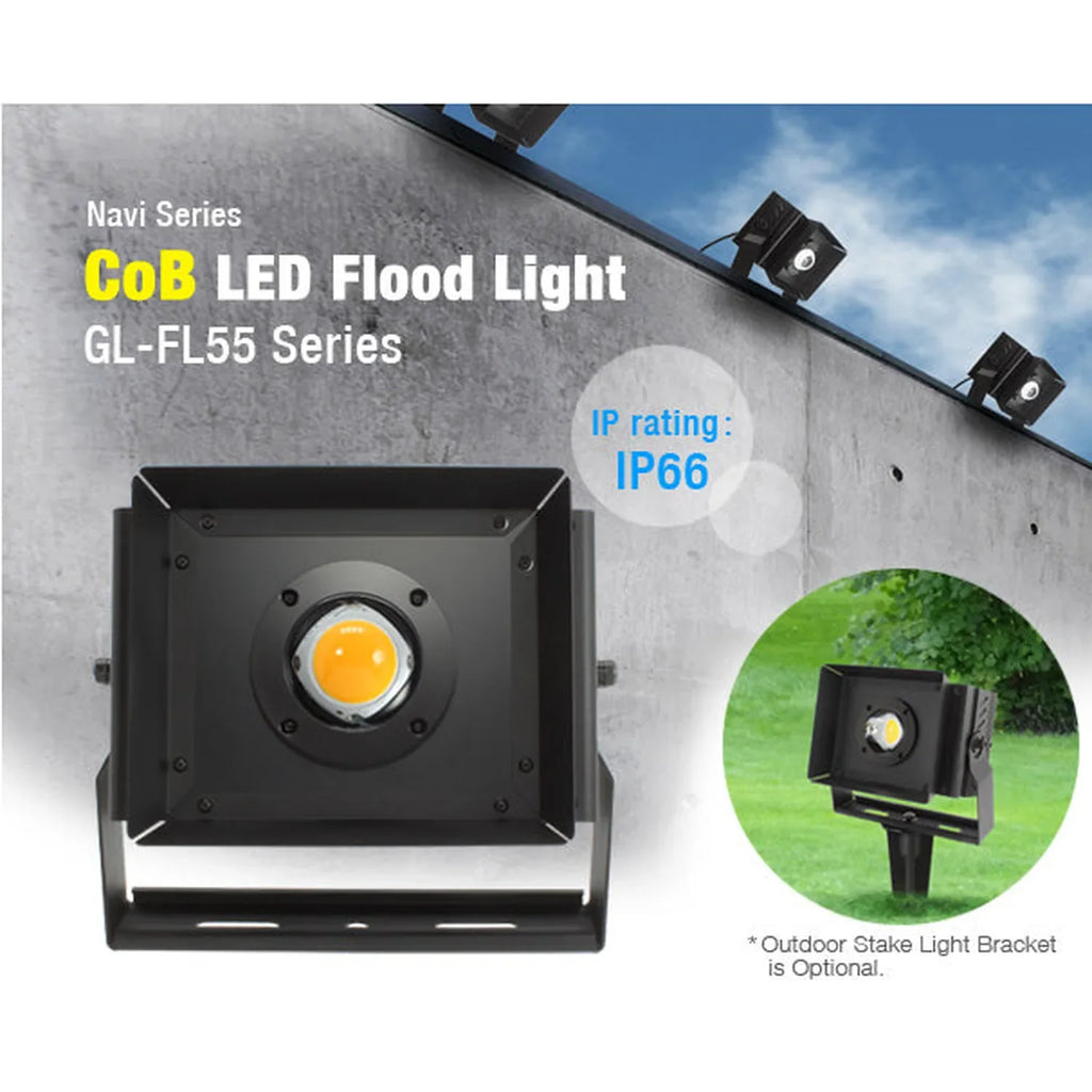 55W LED Flood Light IP66 5900-6600lm Outdoor | Ledison