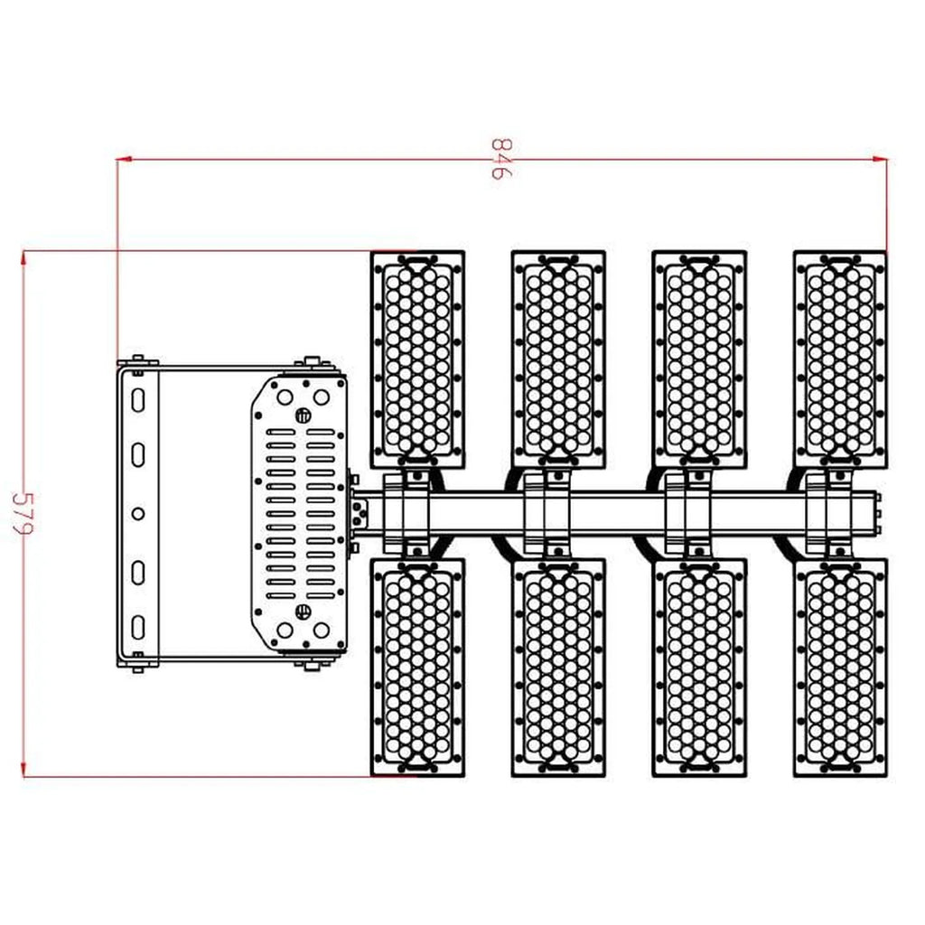 960W LED Flood Light 168,400lm IP66 | Athled T500 Ultra