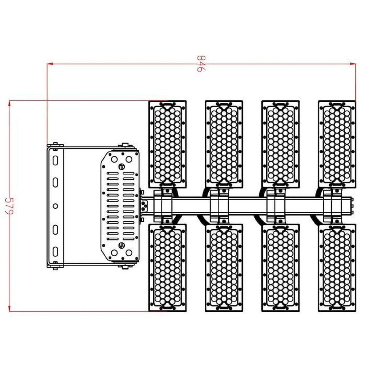 960W LED Flood Light 168,400lm IP66 | Athled T500 Ultra