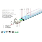T8 LED Tube 60cm (604mm) 10W 1200lm CRI>80 | Ledison