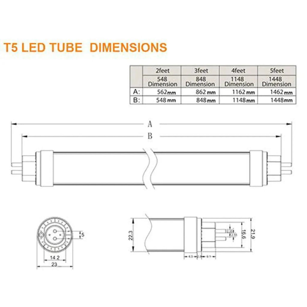T5 LED Tube Light 150cm 22W 2640lm | Ledison