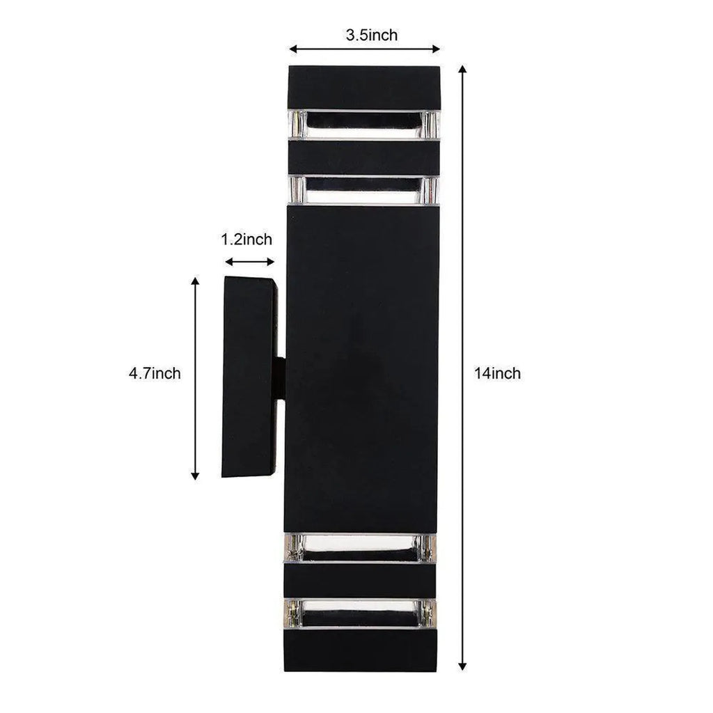 LED Outdoor Up Down Wall Light 8W IP54 Natural White | Ledison