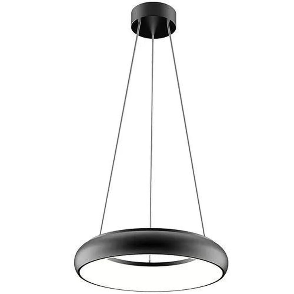 Uranus Round LED Suspended Pendant Light 25W Dimmable Black