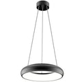 Uranus Round LED Suspended Pendant Light 25W Dimmable Black
