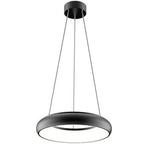 Uranus Round LED Suspended Pendant Light 25W Dimmable Black