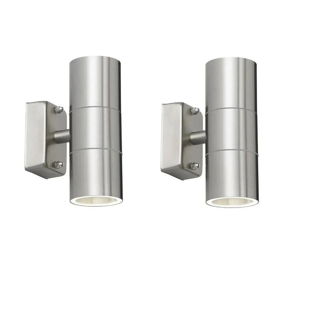 Stainless Steel Outdoor Wall Light IP65 Twin Pack | Paradise