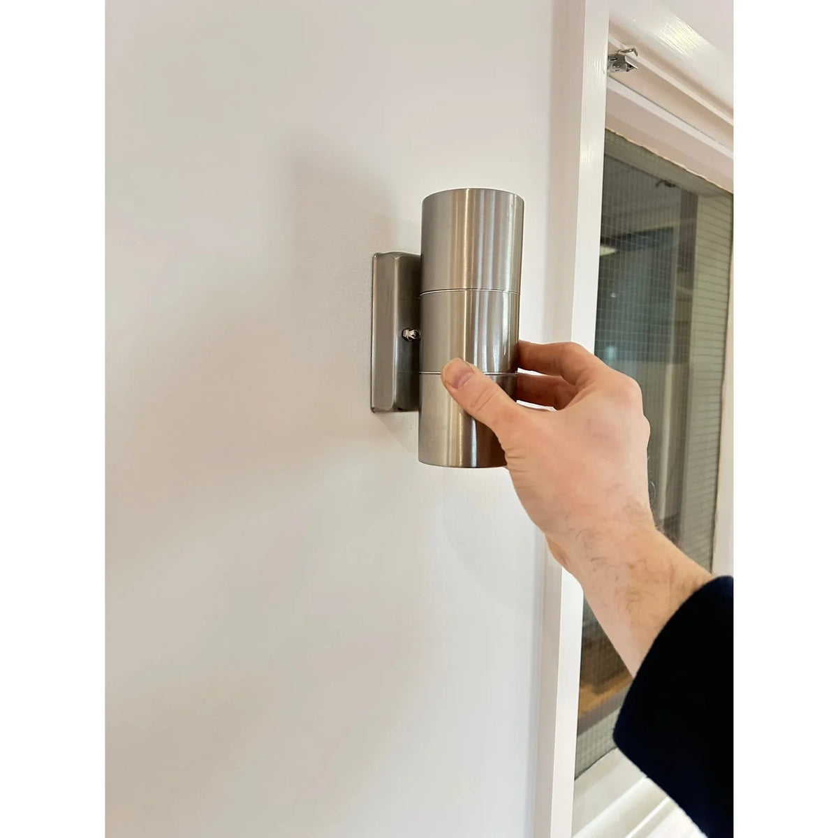 Stainless Steel Outdoor Wall Light IP65 Twin Pack | Paradise