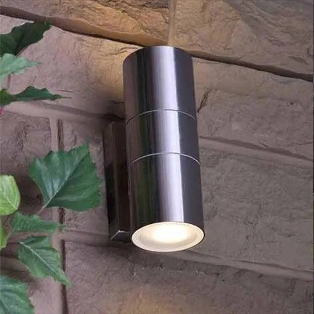 Stainless Steel Outdoor Wall Light IP65 Twin Pack | Paradise