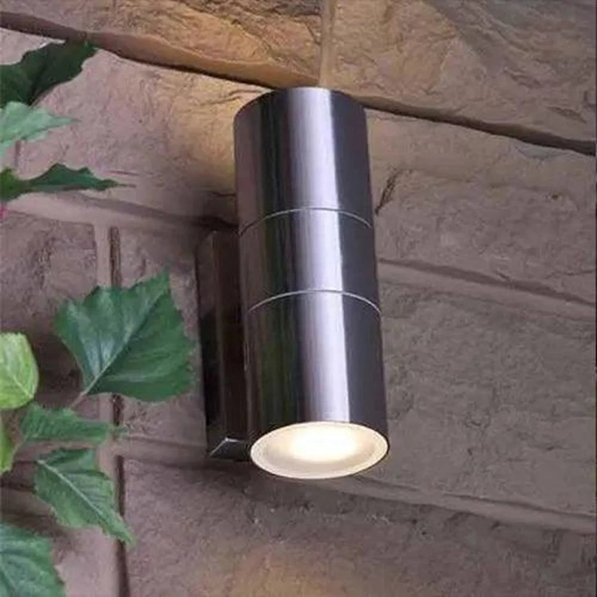 Stainless Steel Outdoor Wall Light IP65 Twin Pack | Paradise