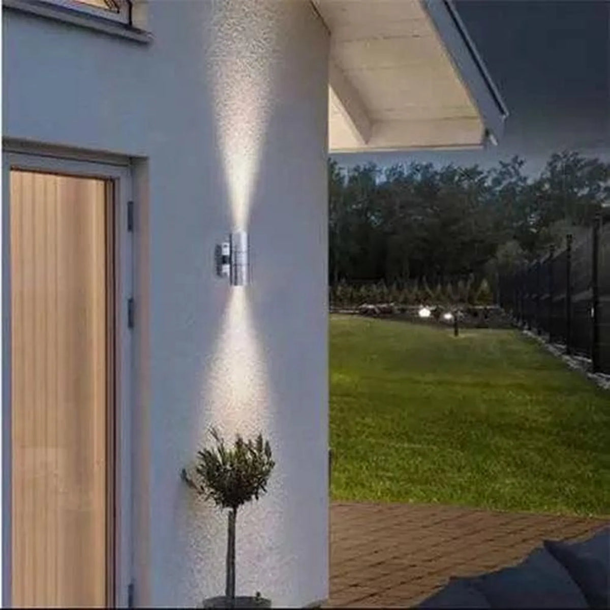 Stainless Steel Outdoor Wall Light IP65 Twin Pack | Paradise