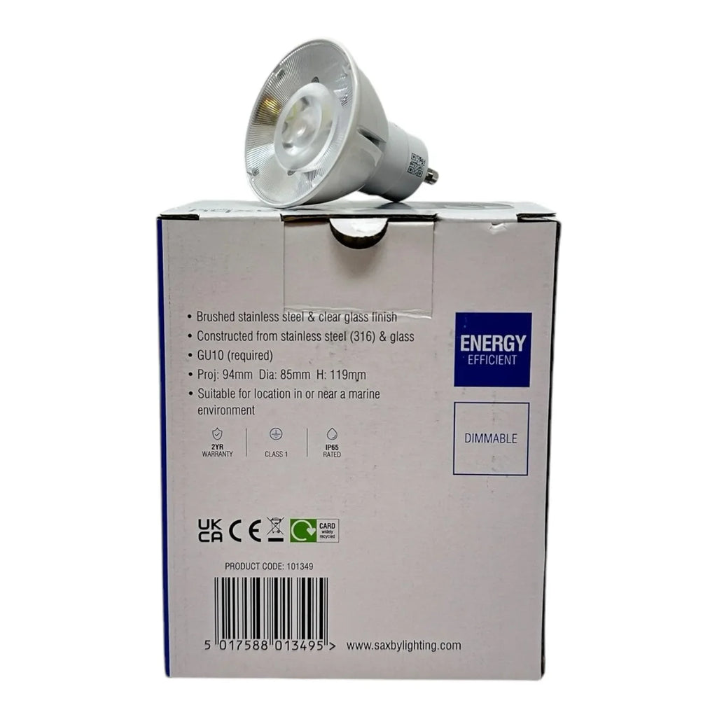 LED Outdoor Spot Downlight IP65 6W Stainless Steel | Saxby