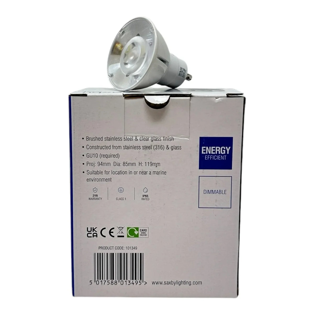 LED Outdoor Spot Downlight IP65 6W Stainless Steel | Saxby